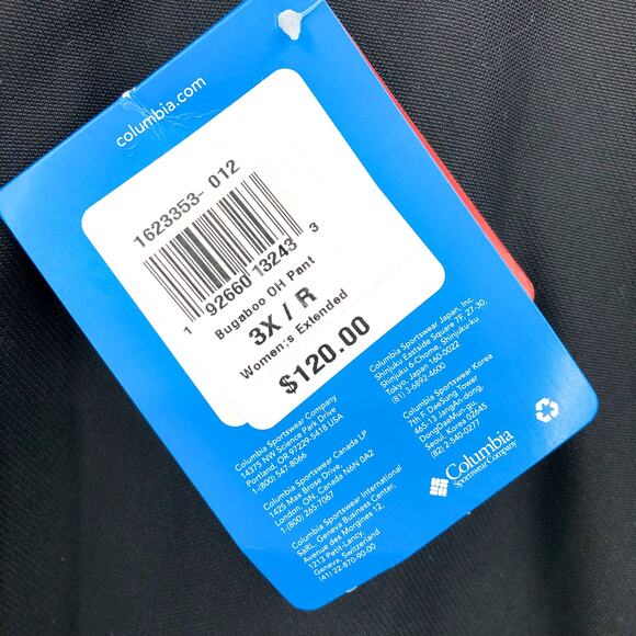 COLUMBIA Women's Bugaboo Snow Pants 3X Black Omni Heat Tech Waterproof NWT - Picture 9 of 12